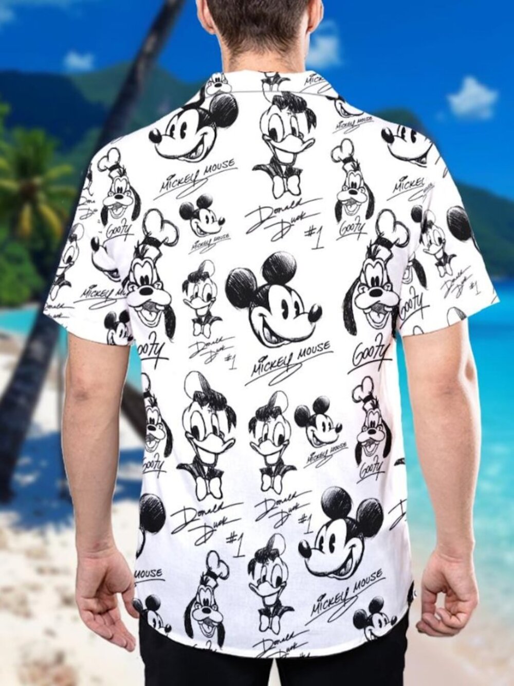 Disney Mickey And Friends Signature Hawaiian Shirt - Picture 2 of 4